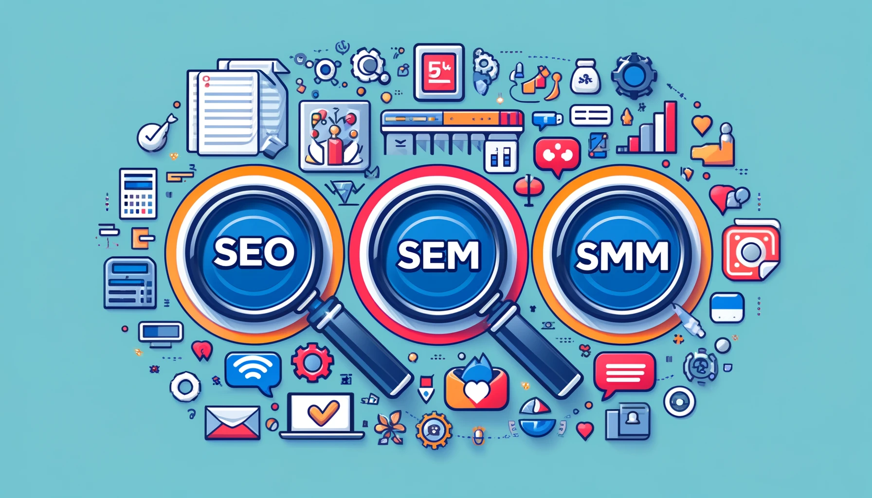 SEO, SEM, SMM