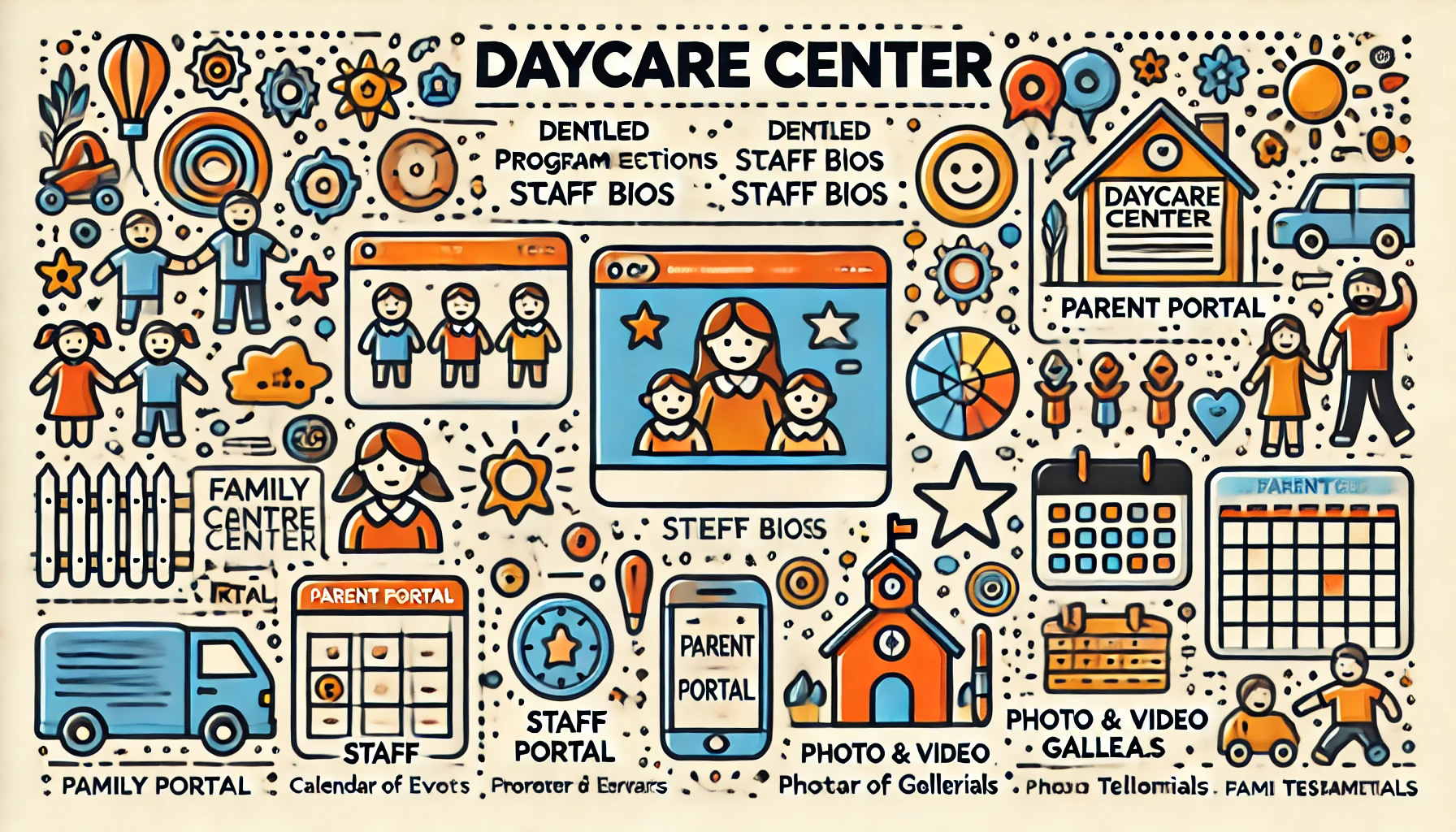 daycare center website features